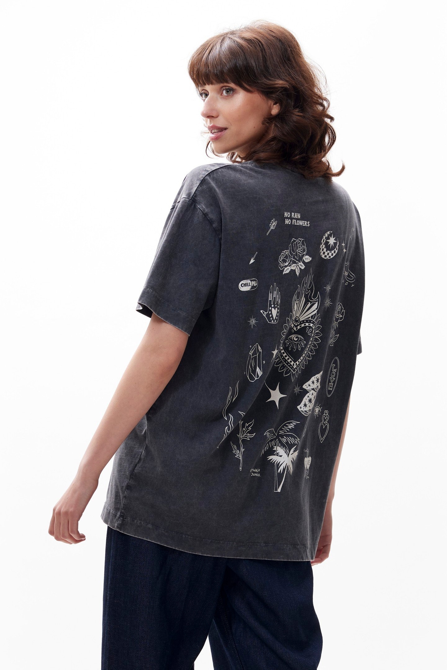 OVERSIZED GRAPHIC TSHIRT FADED DARK GREY 3