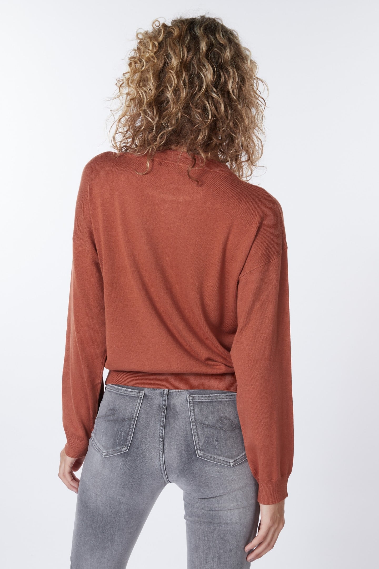 SWEATER BASIC BOXY COPPER BROWN 4