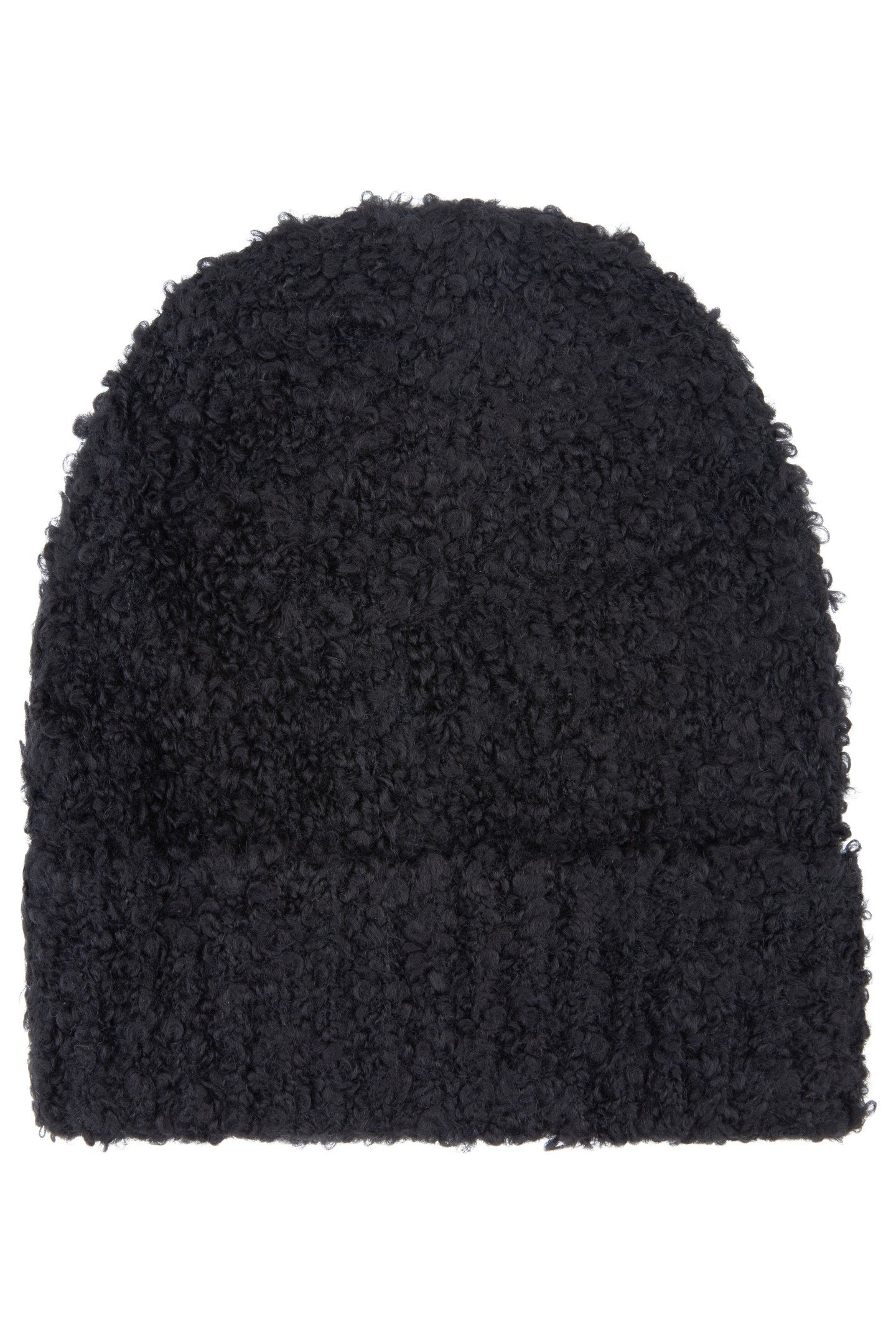 BEANIE BOUCLE KNIT BLACK 1