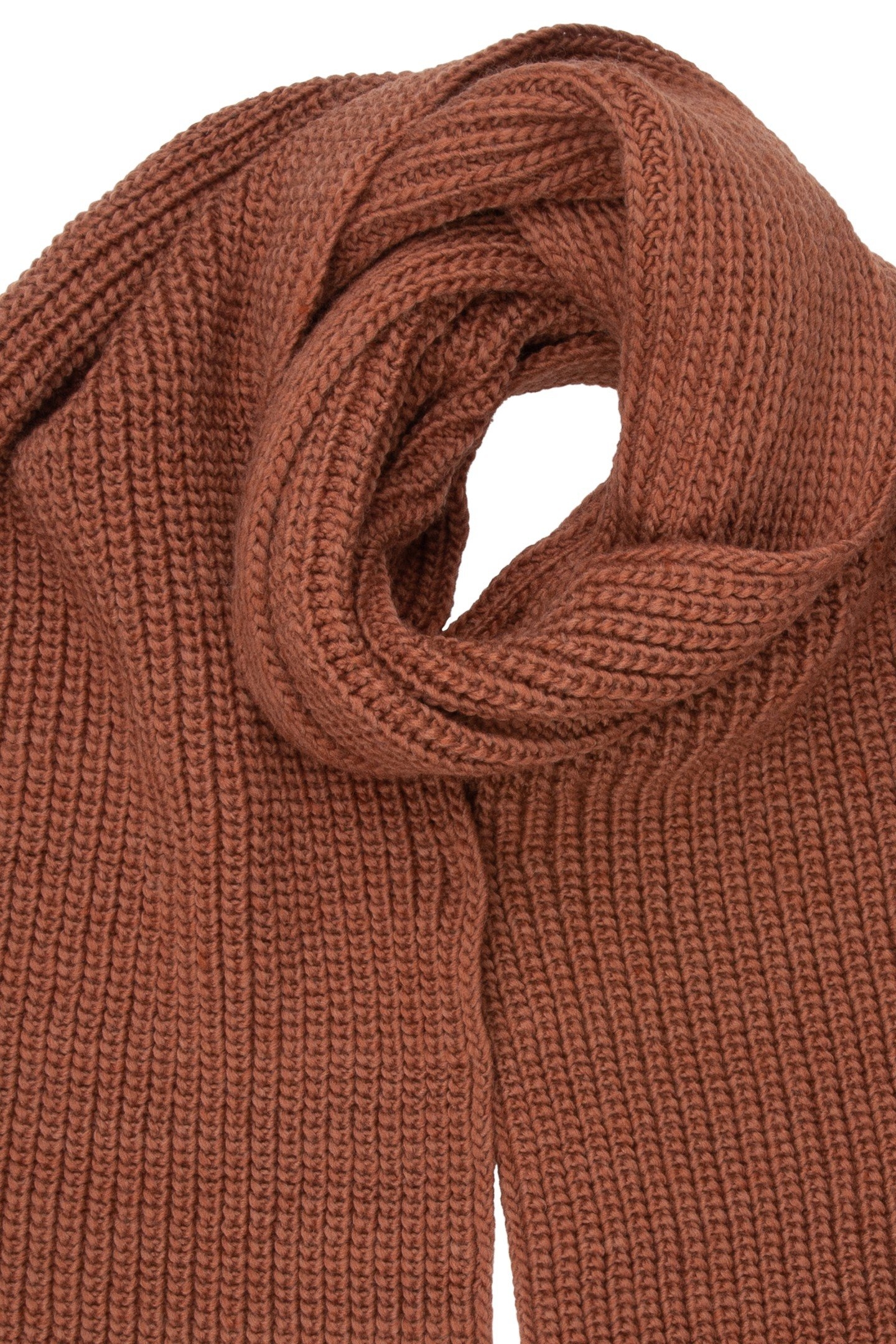 SCARF KNIT BROWN 2