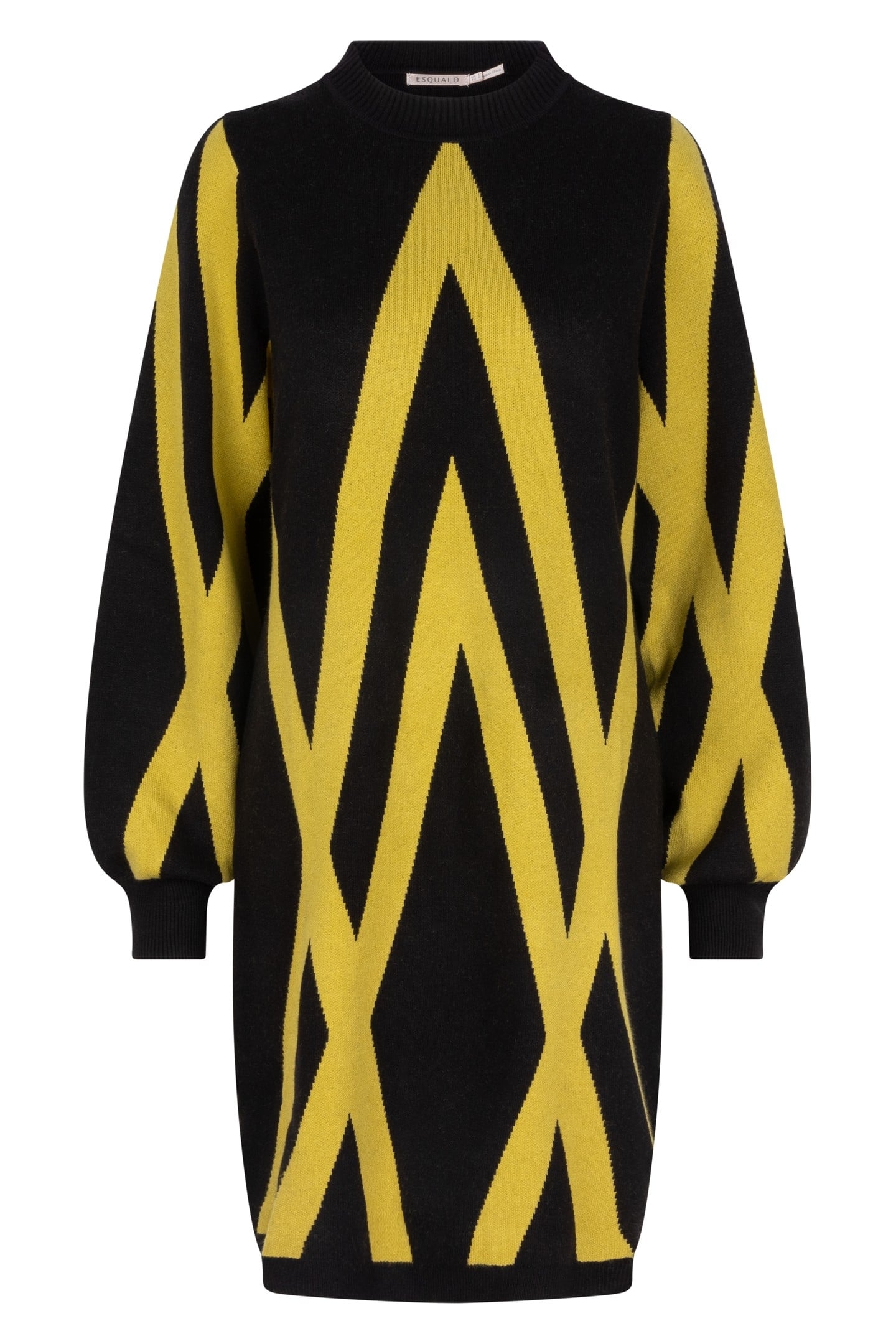 DRESS INTARSIA WARM OLIVE 4