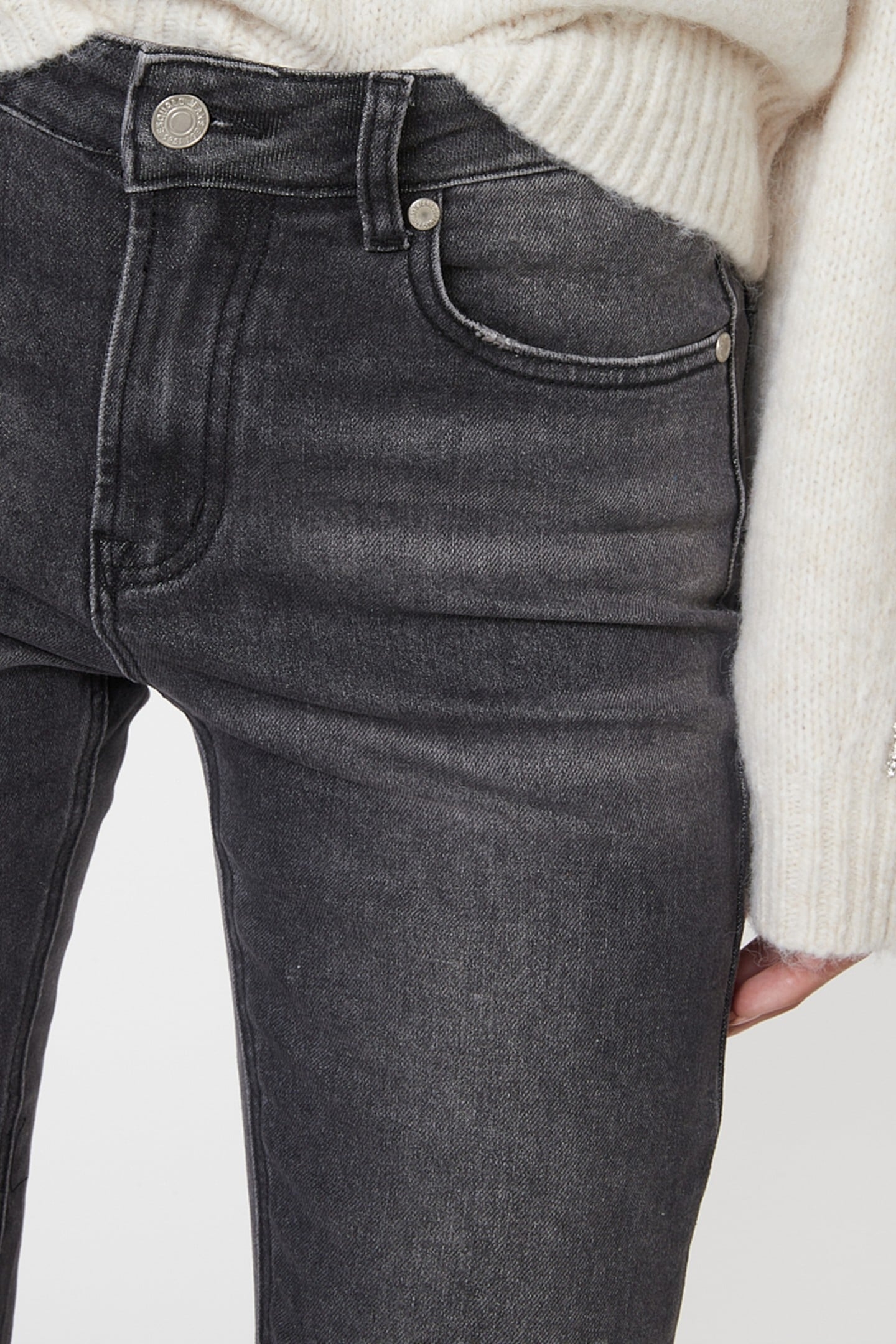 TROUSERS VINTAGE HIGH WAIST JEANS BLACK 6