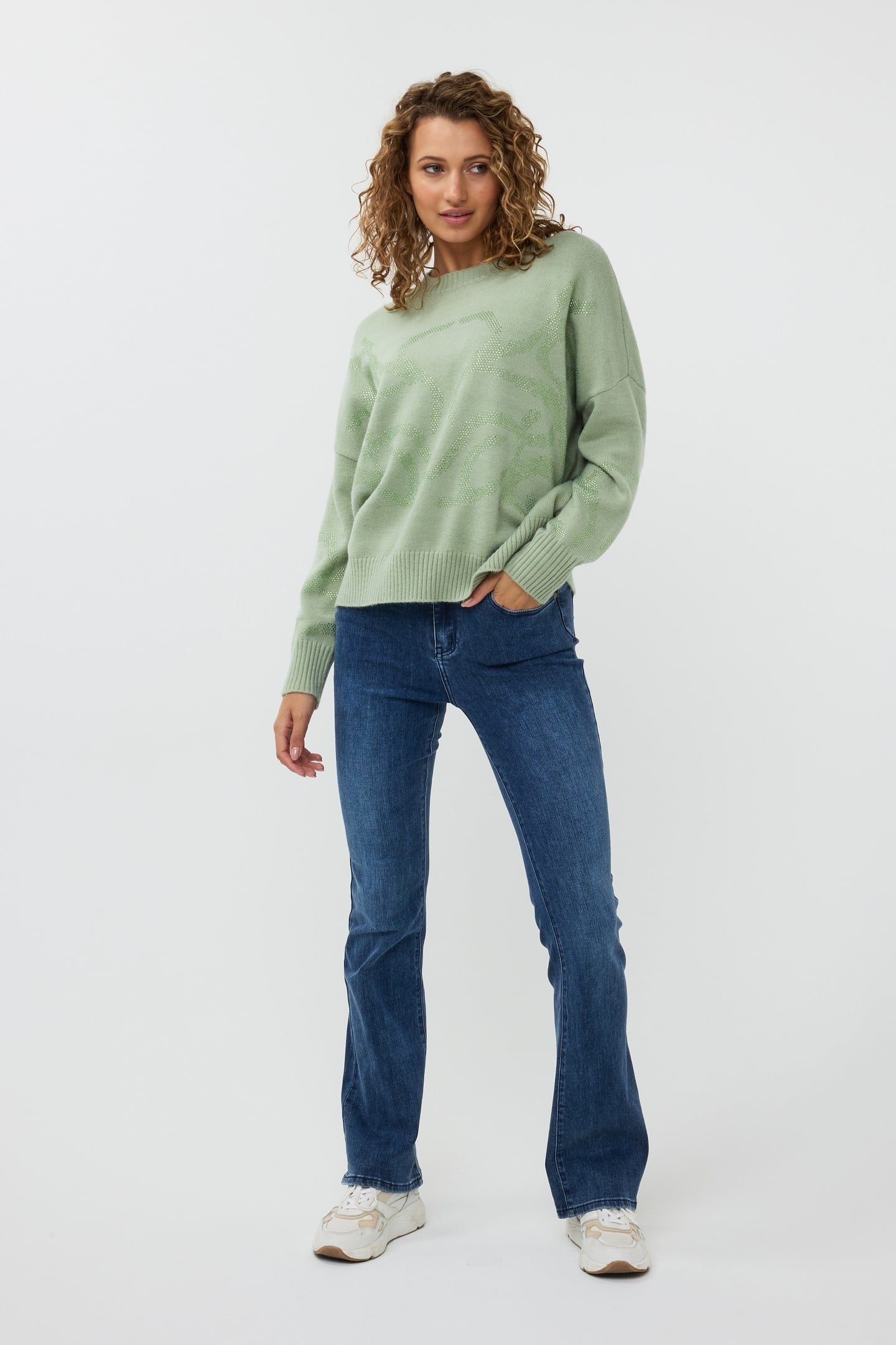 SWEATER HOT PRESS DIAMONDS JADE 1