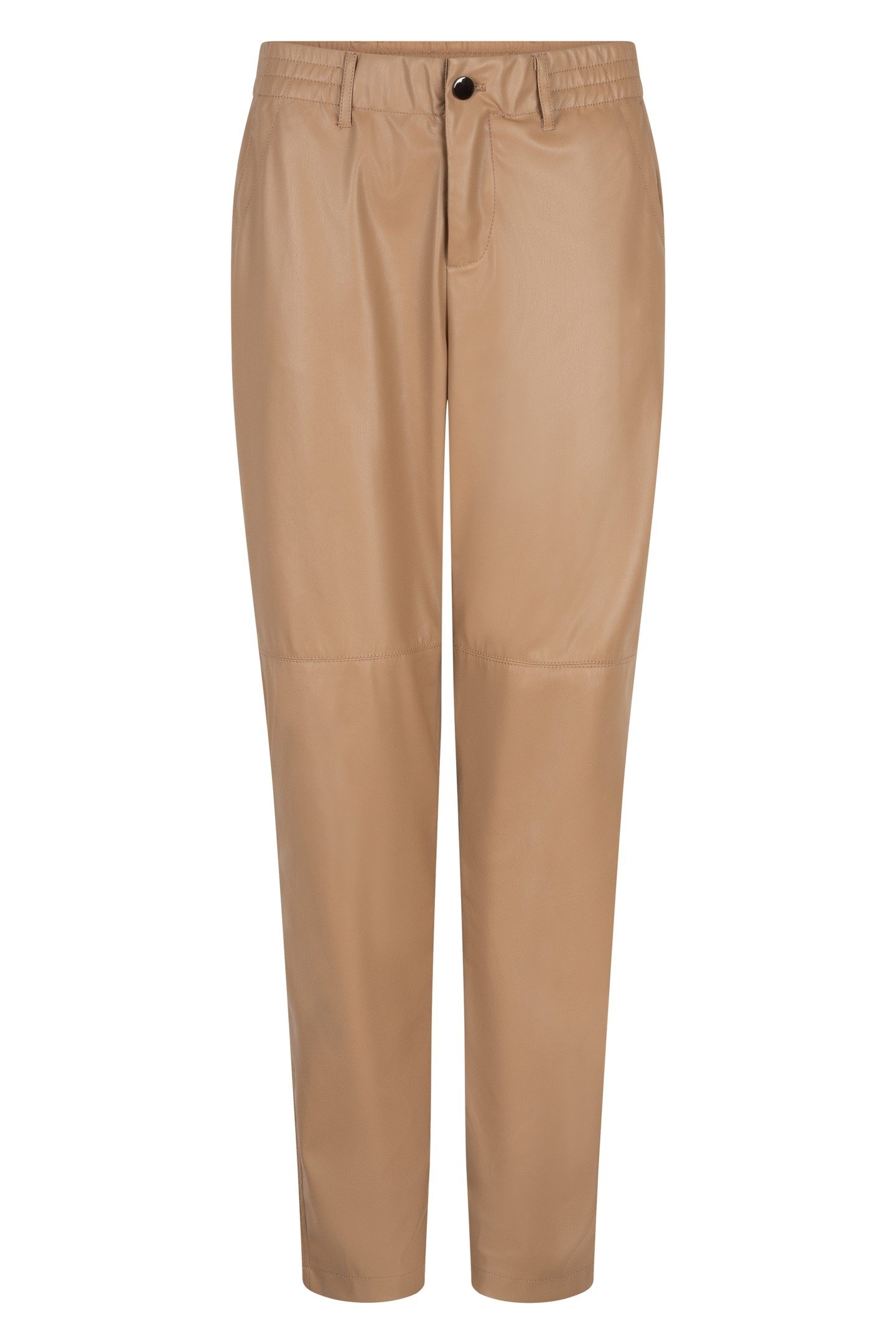 TROUSERS JOGGER VEGAN LEATHER SAND 1