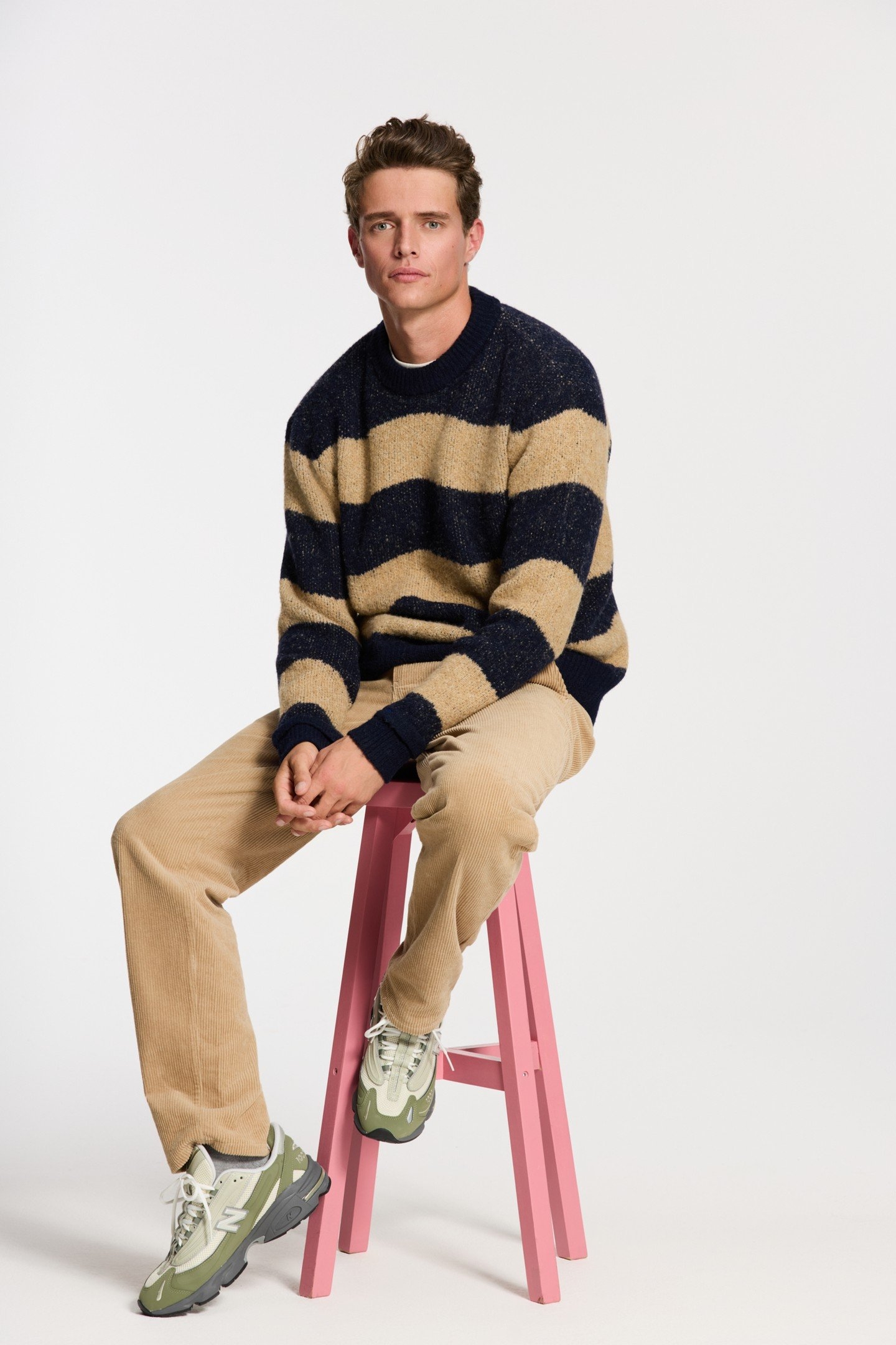 PIKE RELAXED FIT WAVE PULLOVER BLUE CLAY WAVE 4