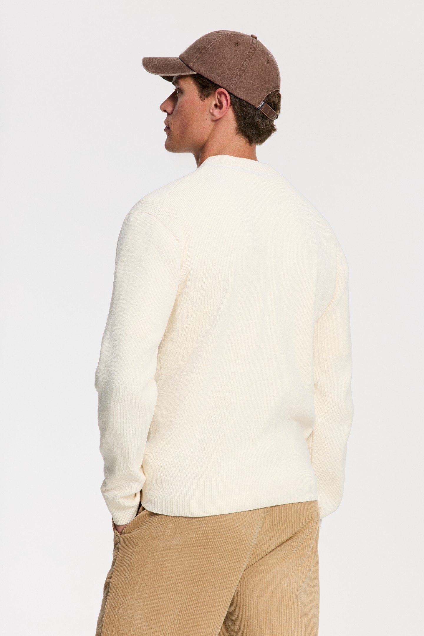 PIKE RELAXED FIT CHENILLE PULLOVER WHITE 4