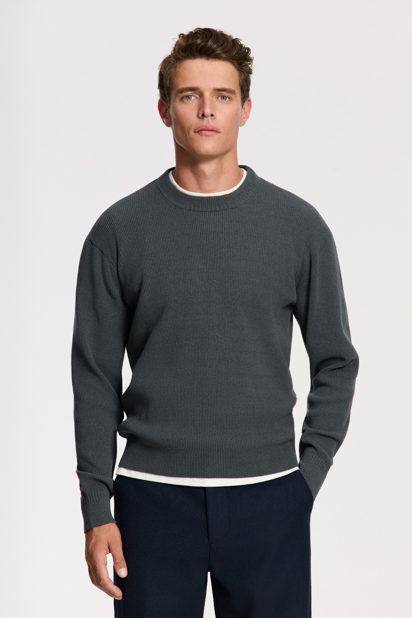 PIKE RELAXED FIT CHENILLE PULLOVER GREEN SMOKEY 1