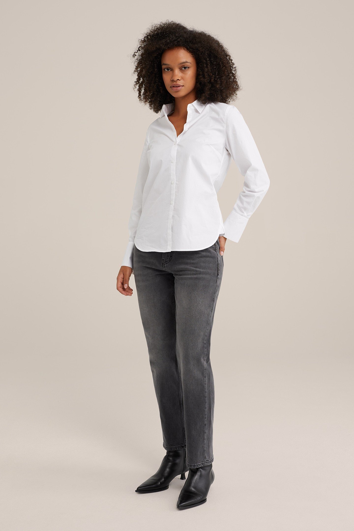 5-POCKET MID WAIST DARK GREY 2