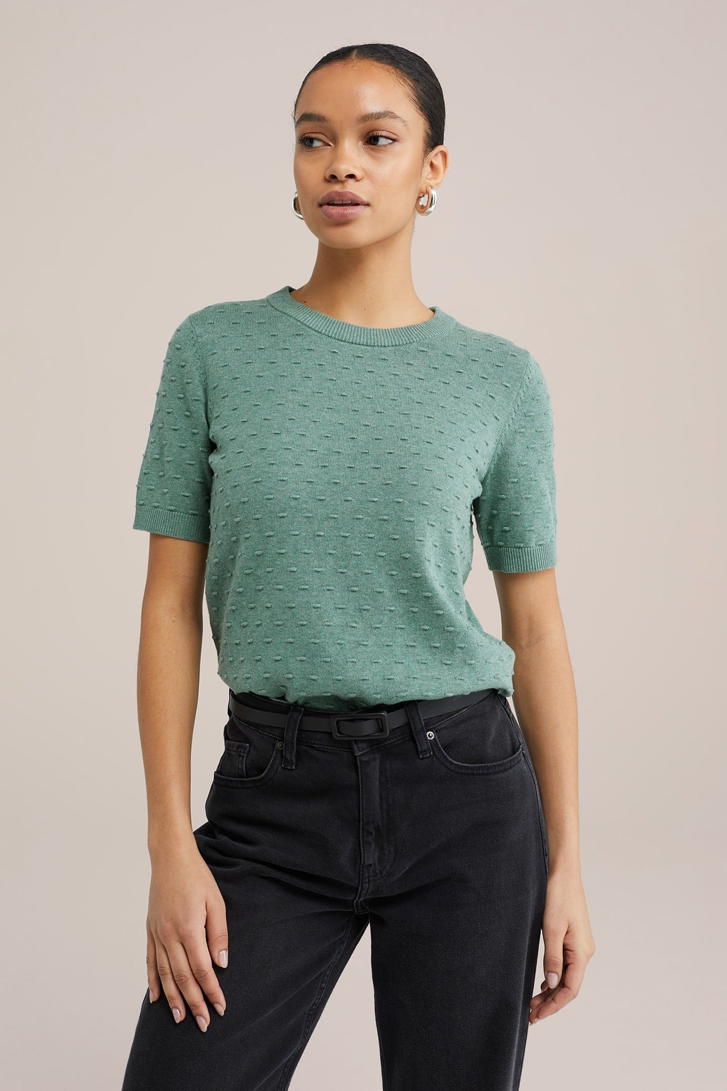 KNITTED PULLOVER LIGHT GREEN 2