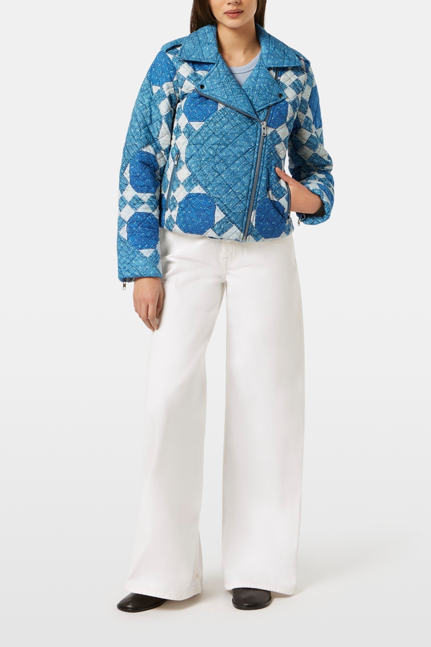 HEIRLOOM PRINT QUILTED BIKER JACKET HEIRLOOM QUILT 1