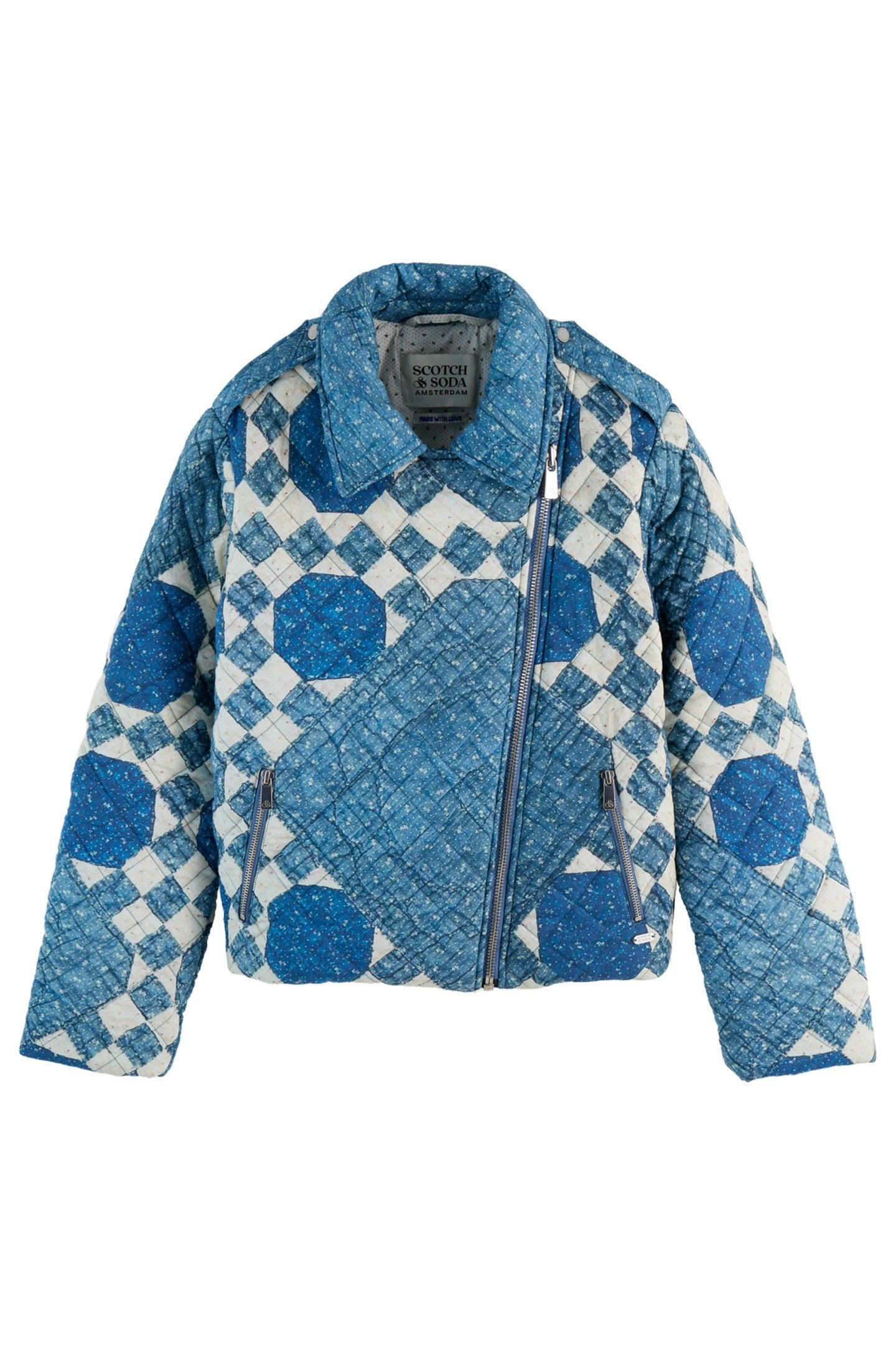 HEIRLOOM PRINT QUILTED BIKER JACKET HEIRLOOM QUILT 7