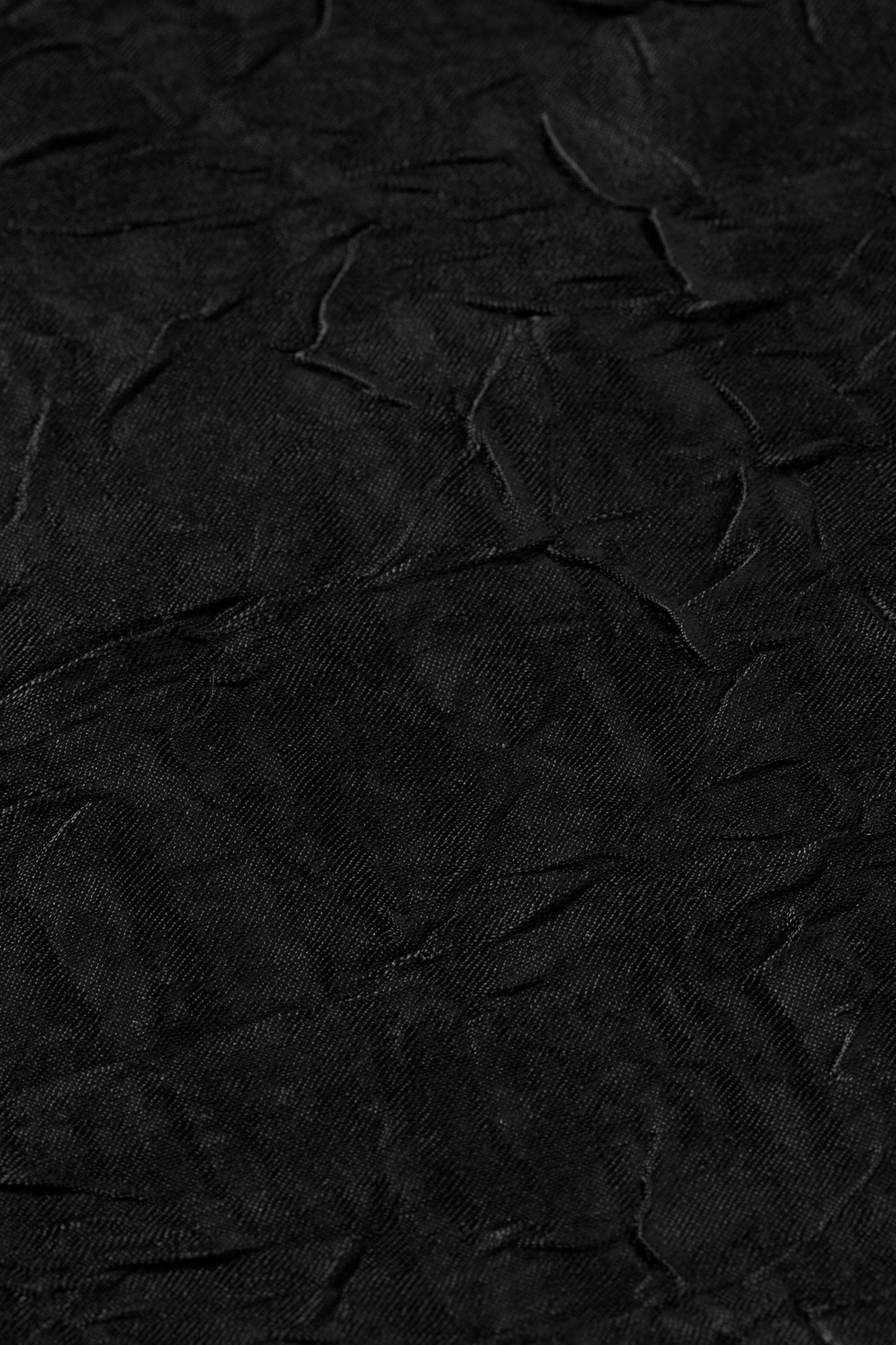 CRUSHED SATIN WRAP DRESS BLACK 2