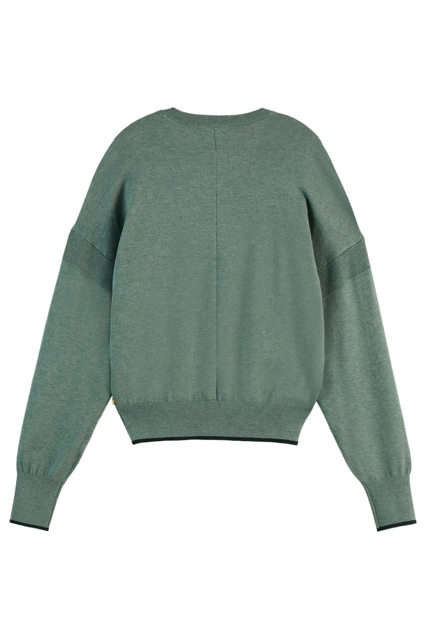 V-NECK RELAXED PULLOVER PARK GREEN MELANGE 6