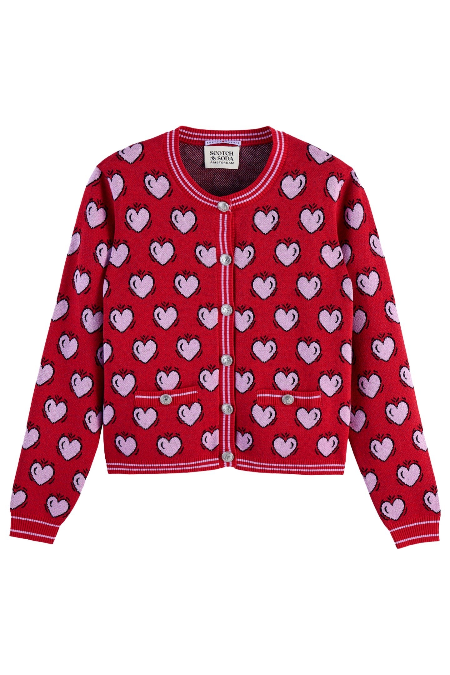 BURTON MORRIS CARDIGAN BURTON MORRIS HEART JACQUARD 1