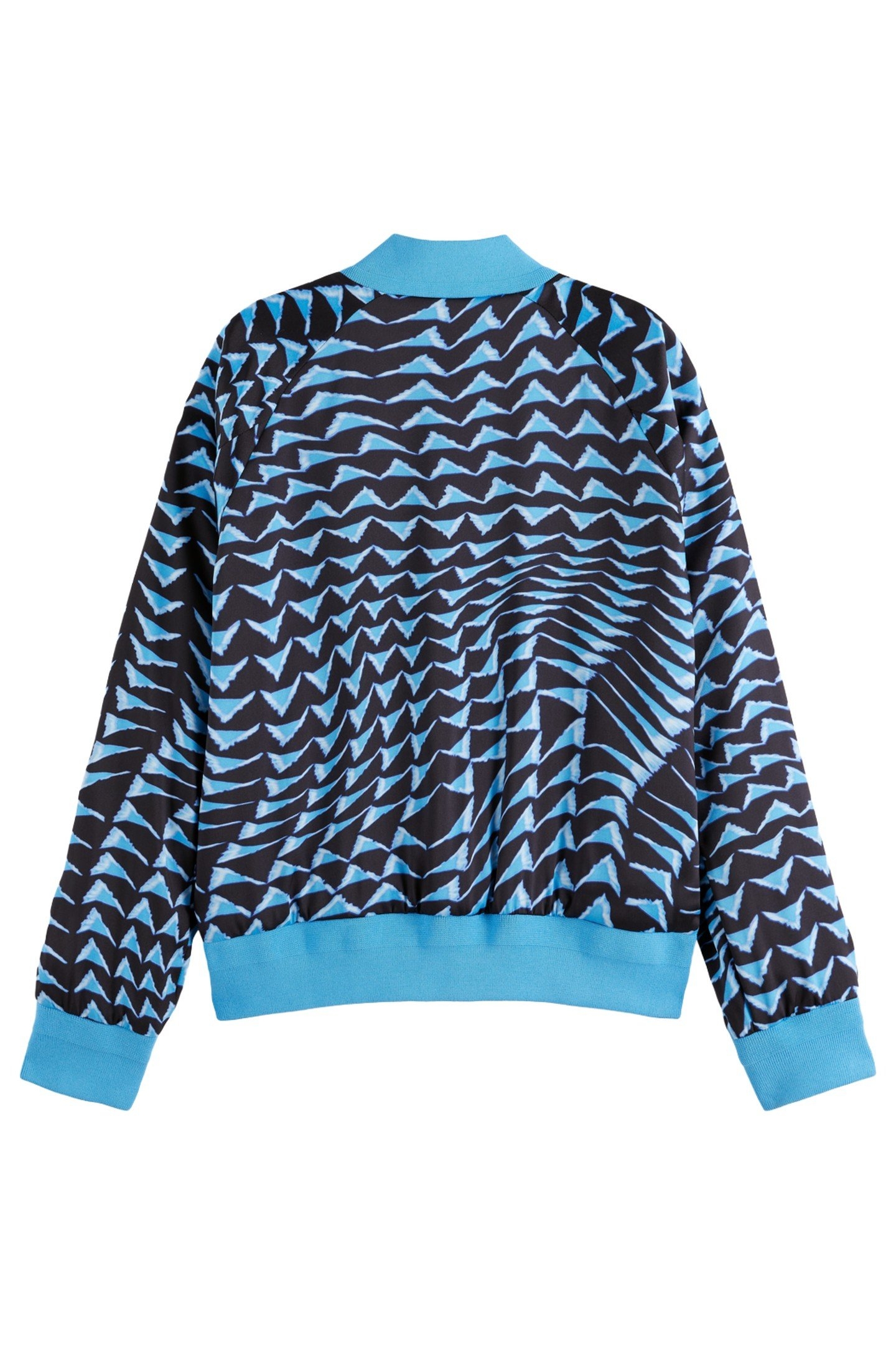 REVERSIBLE PRINTED BOMBER HOUSE OF MIRRORS BLUE/ BLACK 7