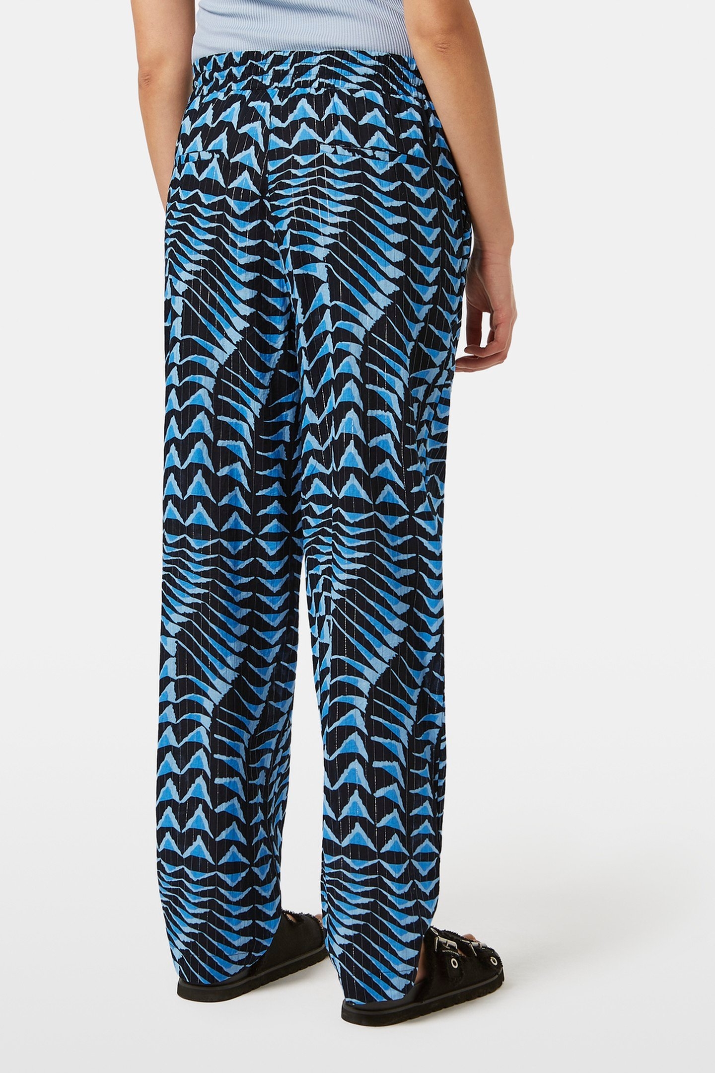 MID-RISE PULL-ON BEACH PANT HOUSE OF MIRRORS BLUE 4