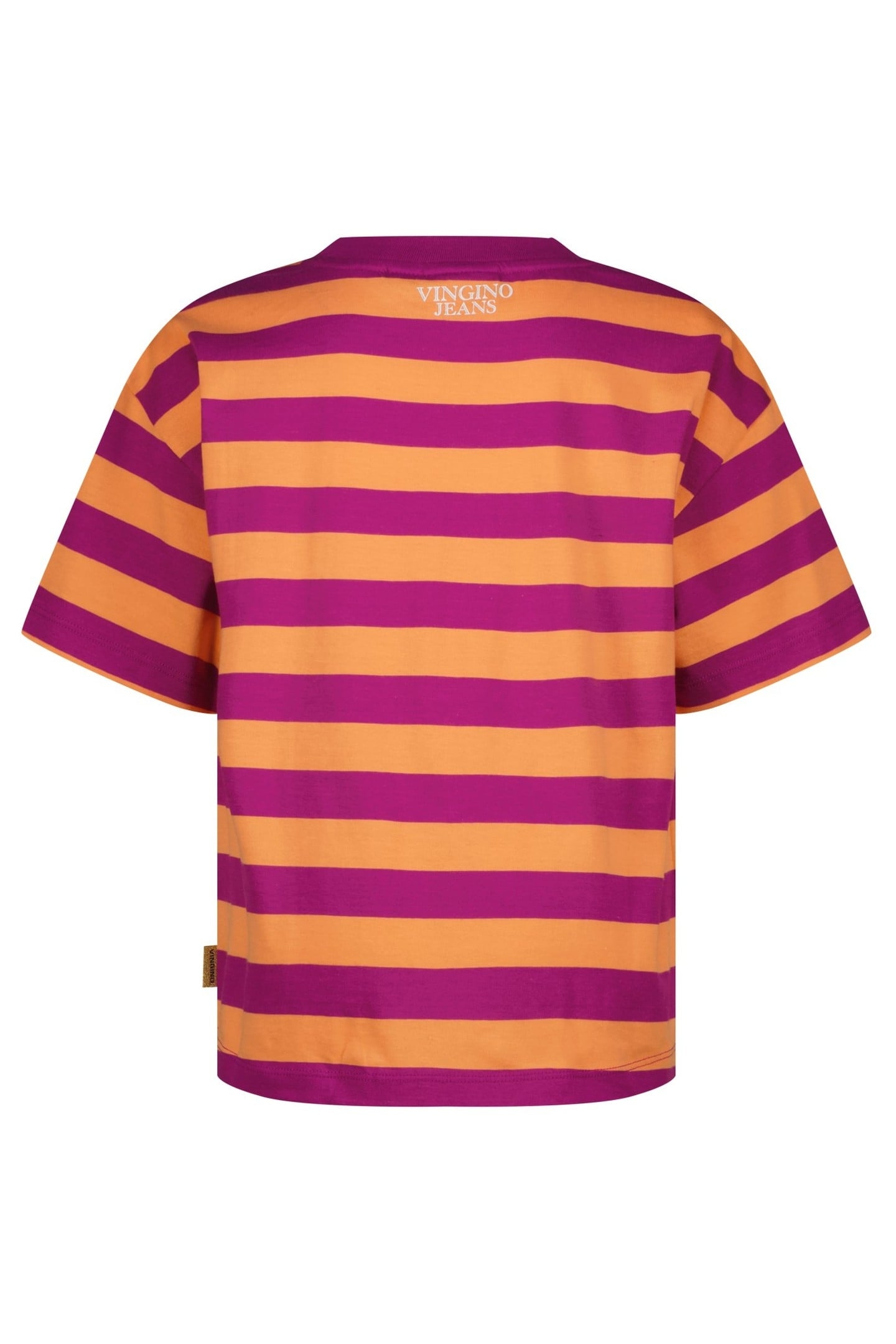 GIRLS BASIC STRIPE TEE T-SHIRT ASTER PINK 2