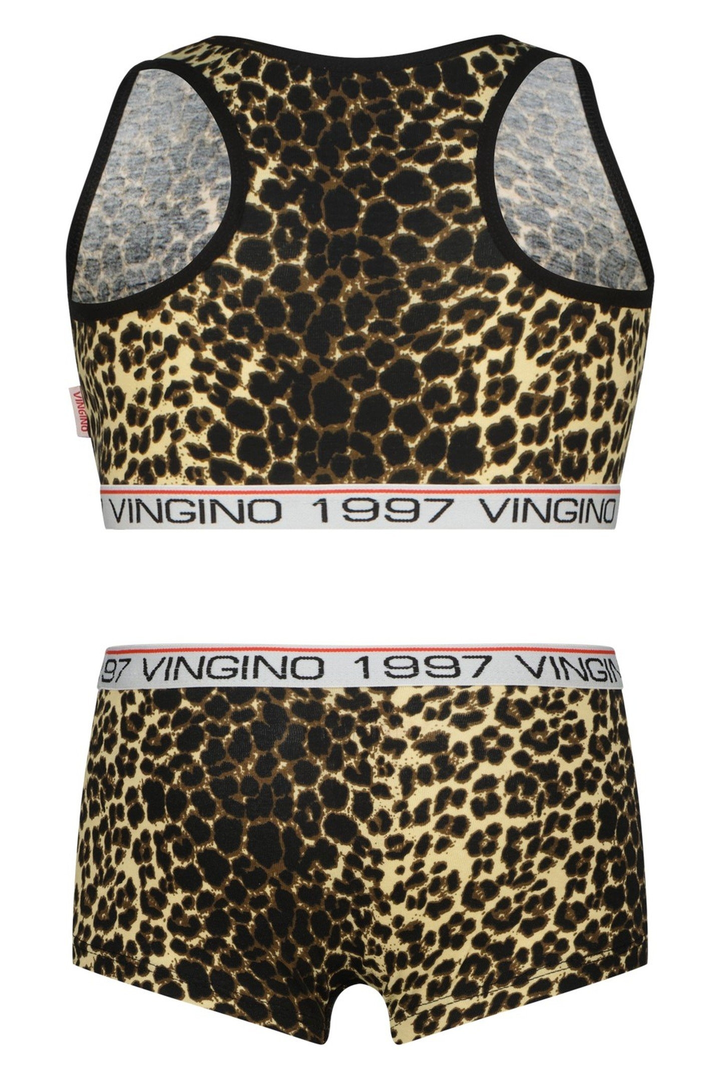 GIRLS G-SO26-7 ANIMAL TOP SET UNDERWEAR SET MULTICOLOR BROWN 2