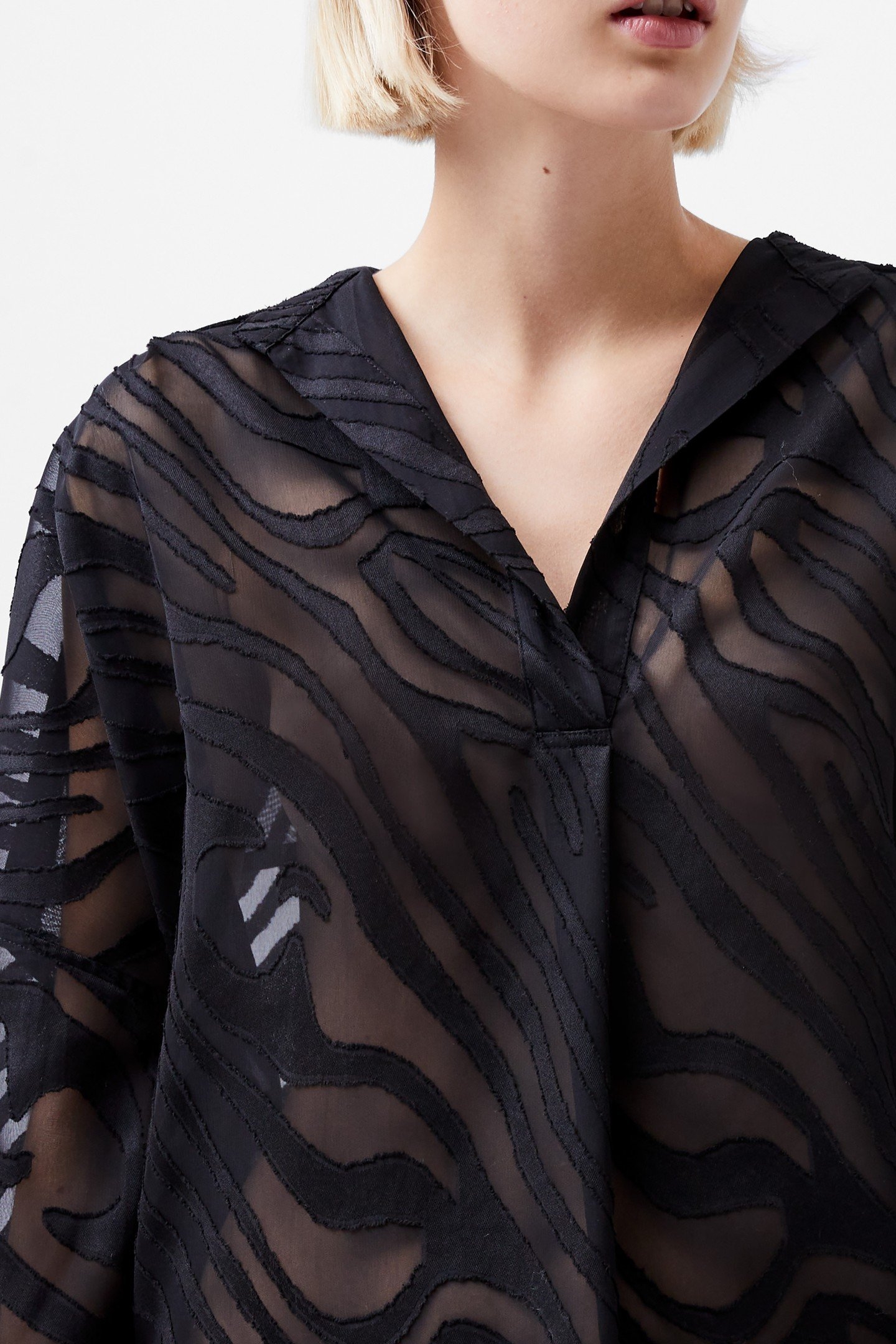 ZEBRA DEVORE POPOVER BLACK 4