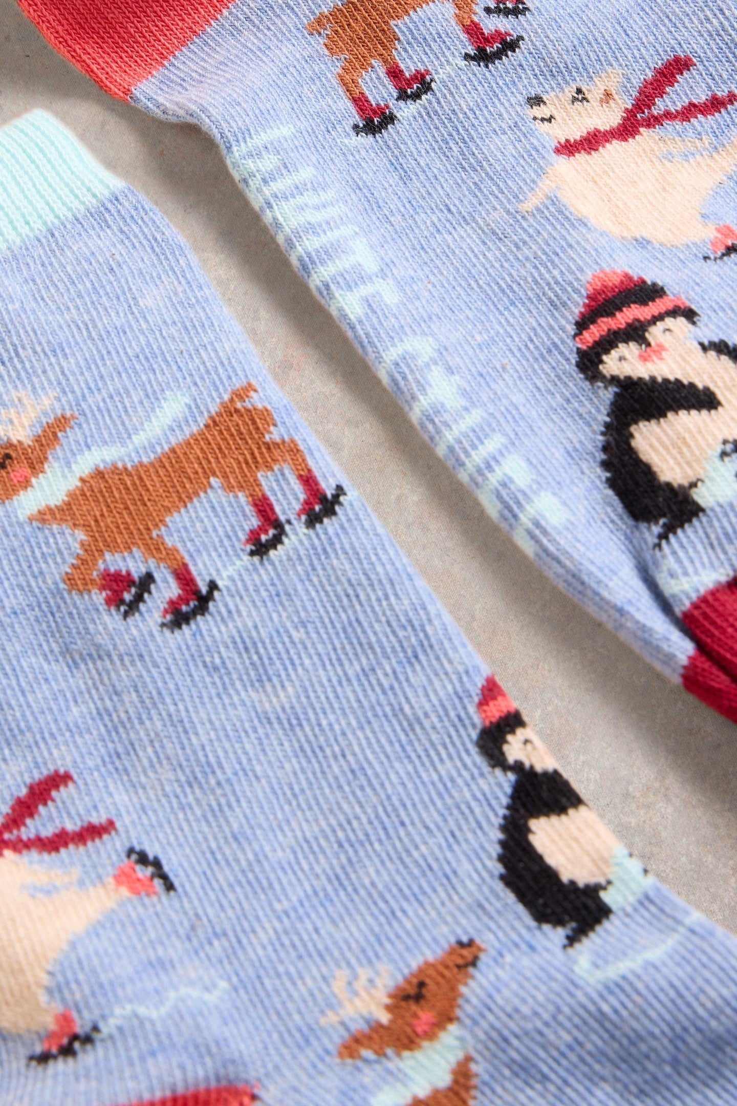 ICE SKATERS SOCK IN A CRACKER BLUE MULTI 3