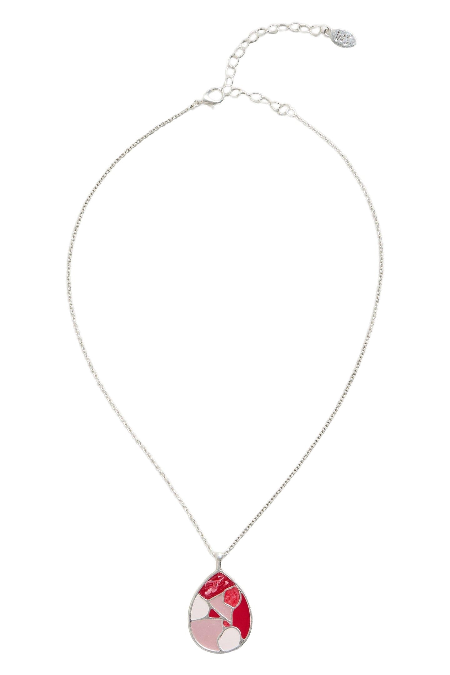 MOSAIC TILE DROP NECKLACE PINK MULTI 1